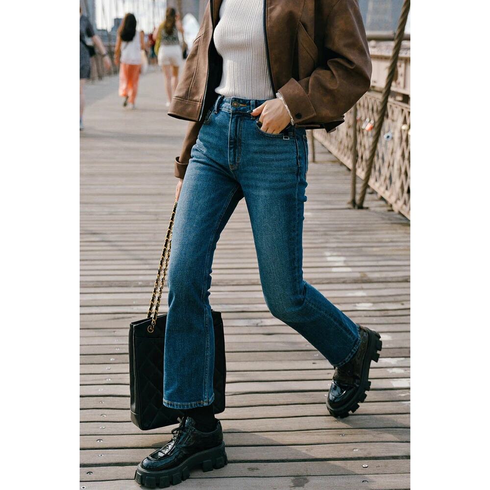 Petite Studio NYC Libby Crop Flare Jeans